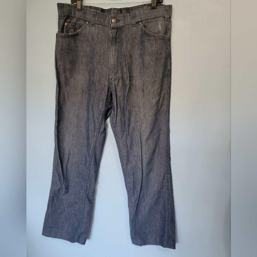 Vntg Levi's With A Skosh More Room Blac Tab Pants Blue W 36